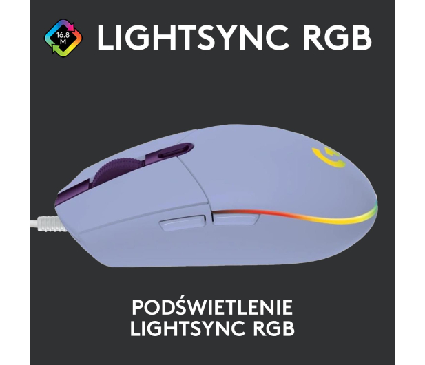 LOGITECH G102 Lightspeed Gaming Lilac - 592501 - zdjęcie 4